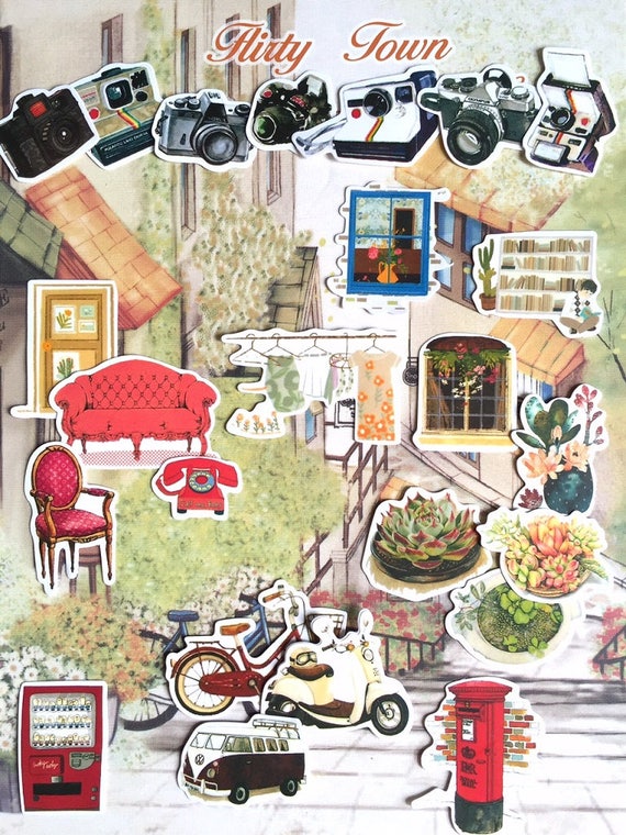 Antique Furniture Houseware Sticker Vintage Camera Classic Etsy