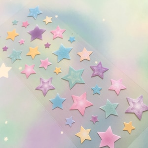 130 little star sticker mini star moon fancy colorful star Holographic star planner sticker star nail sticker tiny star jewel project label