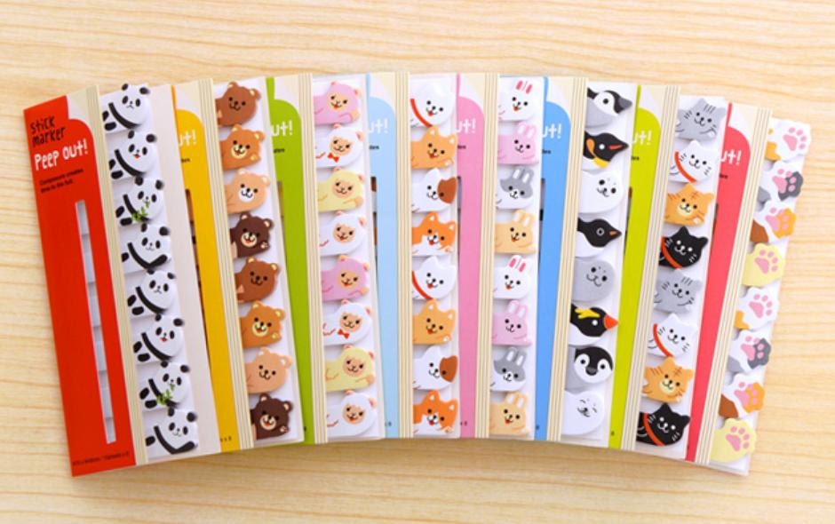 Animal sticky flag pink rabbit bear panda cat dog cat paw little lamb…