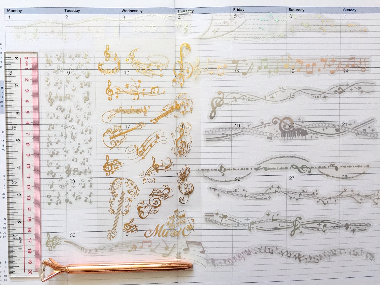 Musical Notes Diy Sticker 70 Music Melody Stickers Musical Tape Music Notes Icon Piano Violin ...