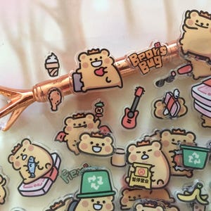 130 braun braun braun braun Teddybär Alltag Aufkleber Alltagsleben Cartoon Tier Cartoon Charakter Illustration süßer Lamm Abenteurer süßer süßer brauner Teddy Bär