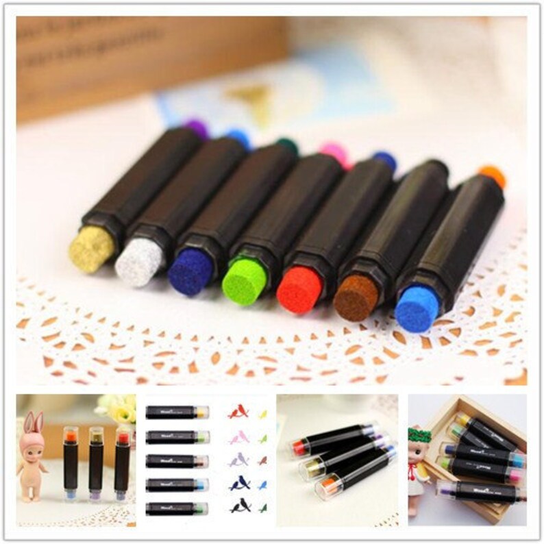 2 Colors Ink Pad Pen Rubber Stamp Ink Pad Craft Gift Inkpad Etsy