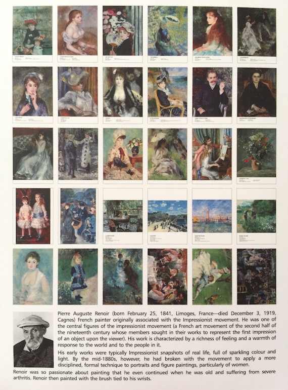 Pierre-Auguste Renoir カードセット 10枚 30 Pierre Auguste Renoir Postcard Set Luncheon of the Boating