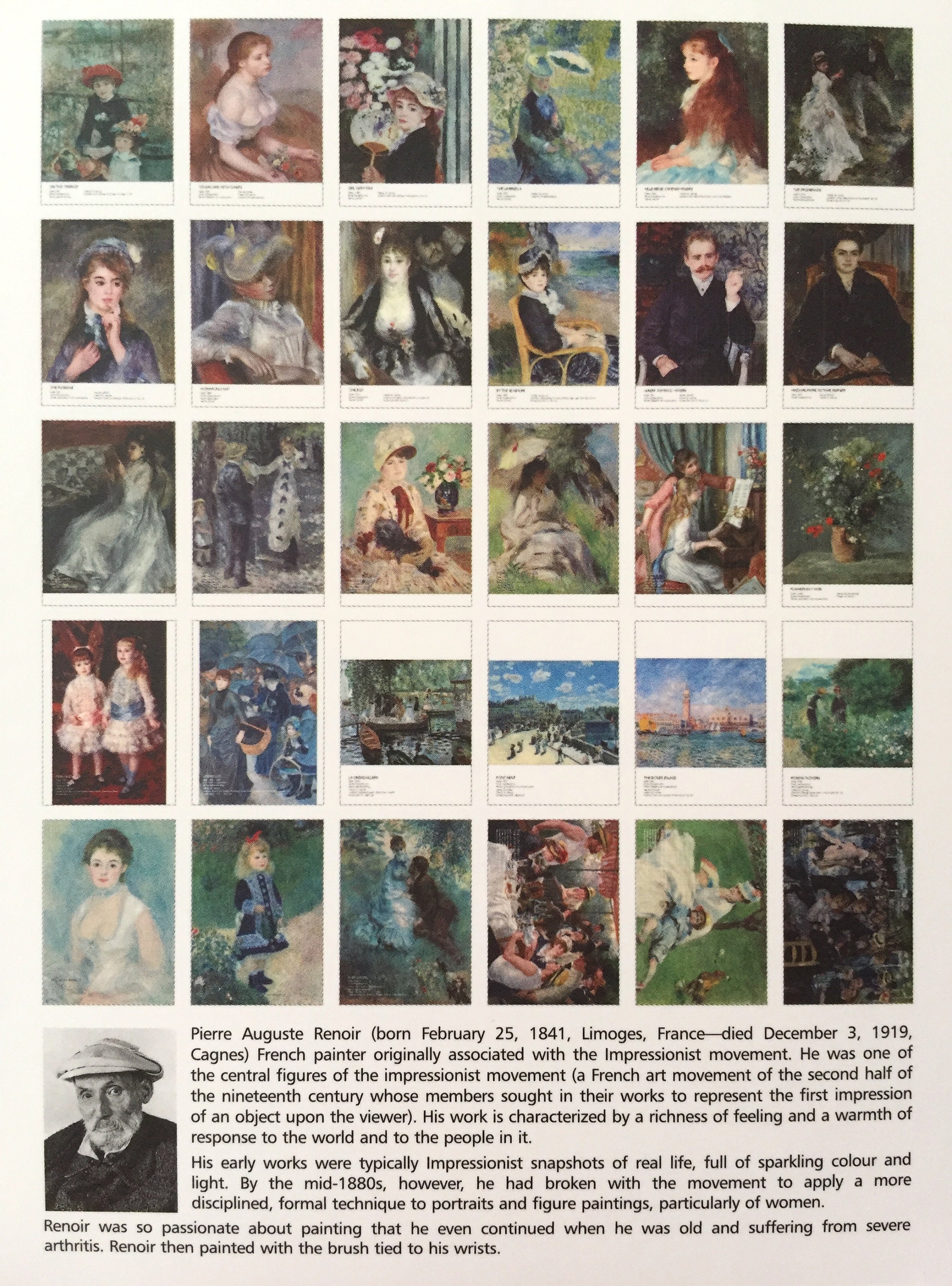 30 Pierre Auguste Renoir Postcard Set Luncheon of the Boating