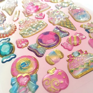 bunte lollies facny Hochzeit Kuchen dick Epoxy Aufkleber dick dick dick Candy süss Eis Prinzessin Dessert DIY Kunstharz Accessoire Handwerk