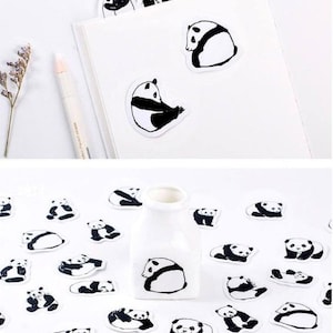 40 Panda paper sticker panda label panda seal sticker cute animal panda theme paper gift panda decor print National treasure Mascot gift