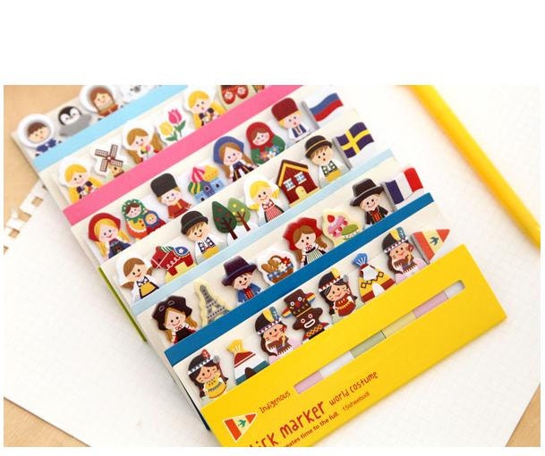 National Day sticky note National Costume stick marker Agenda memo st…