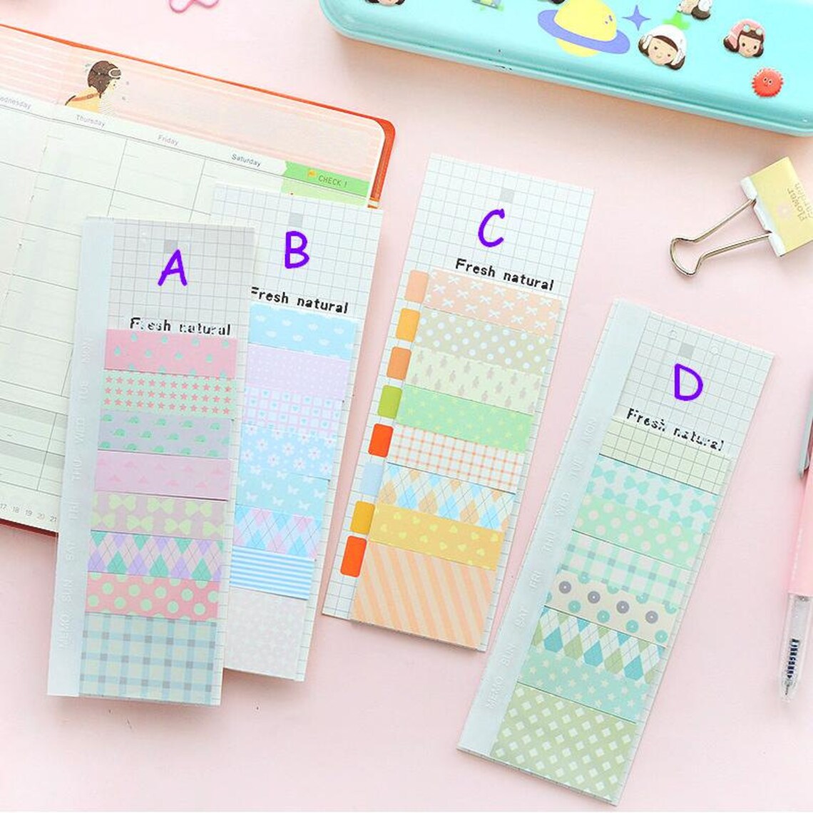 Pastel Sticky Notes Natural Pattern Sticky Note Fancy Colorful Dots ...