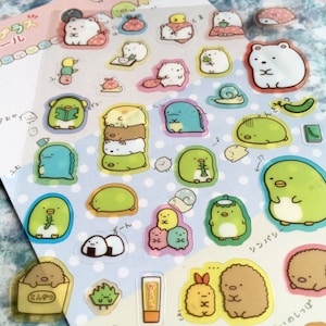 sumikko gurashi sticker fat cartoon characters cozy lazy pet adorable creature cute monster animal cartoon food party planner sticker gift