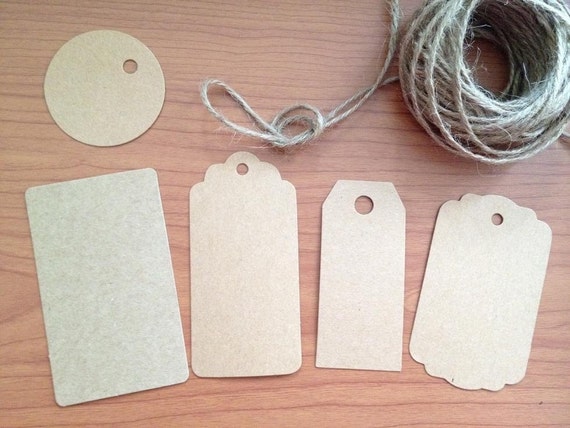 20 card stock Kraft gift tag brown card stock price tag product tag round label blank card DIY patterned cardstock craft tool paper card