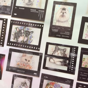 30 Haustier selfie DIY Aufkleber DIY sofortiger Haustier Foto Haustierliebhaber Fotofilm Retro fotografischer Film Welpe Kätzchen kleiner Hund niedliche Katze Deko niedliches Handwerk