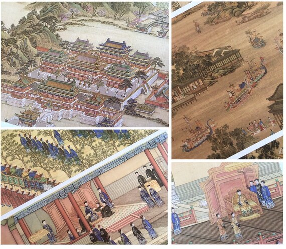 30 古代中国の皇帝のポストカード 清朝中国古代の王宮の風景 古代 