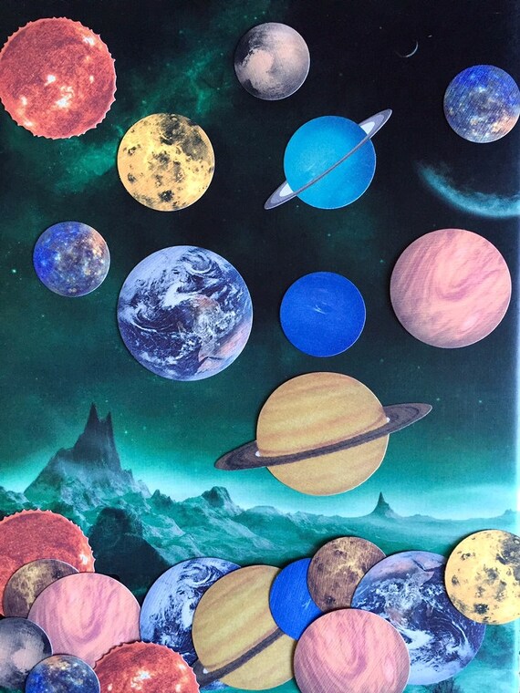 Solar System Planet Sticker 9 Planets Galaxy Planets Outer Space Sticker Mercury Venus Earth Mars Jupiter Saturn Uranus Neptune Sticker Gift