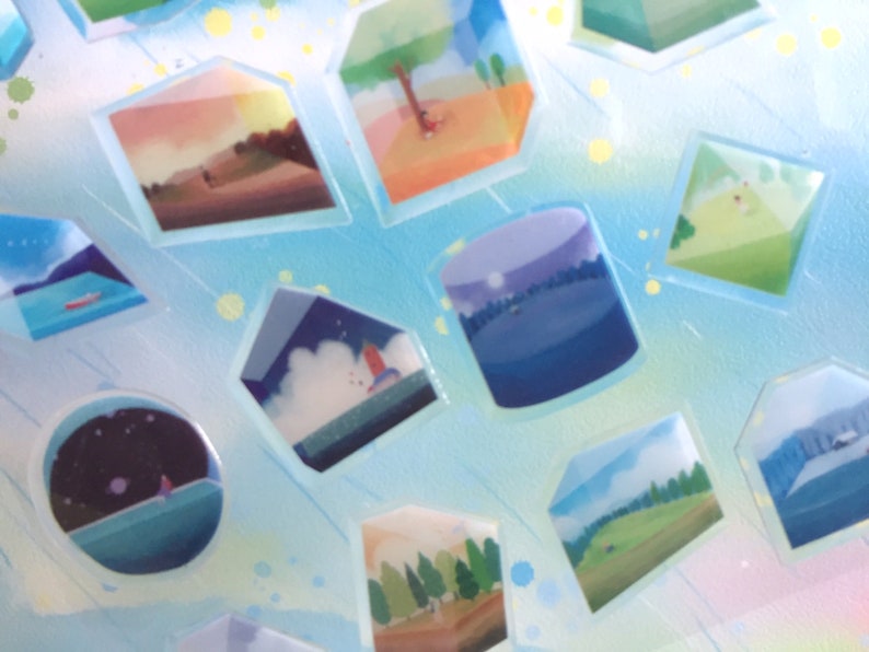 Mini World Tiny World Sticker Wish Bottle Glass Cube Little - Etsy