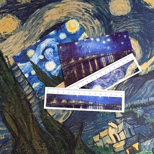 30 Vincent van Gogh Papier Geschenk Lesezeichen Lineal Verschönerung Fine Art Print Mini Sternenhimmel Licht Landschaft Schlafzimmer Mandelblüte Kunst Geschenk