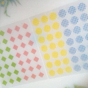 Geometrische herinnering stickers kleurrijke polka dot stripe sticker kleurrijke vormen zegel sticker Checkered gingham filofax deco maskeren scrapbook