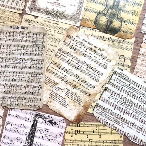 piano sheet music sticker classic music mini sheet music retro music notes melody doll house decor piano music composition music lover gift