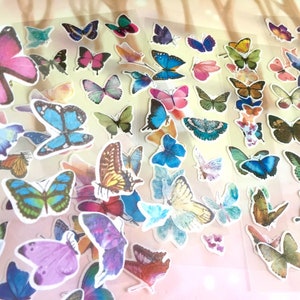 6 butterfly sticker butterfly theme Dancing butterfly colorful butterfly label sticker rare butterfly decor pretty butterfly collection