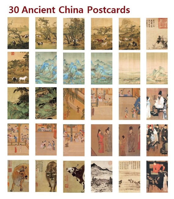 Carte Ancienne De Chine 1966 - Reproduction Vintage Ted's Vintage Art - Prête à Accrocher