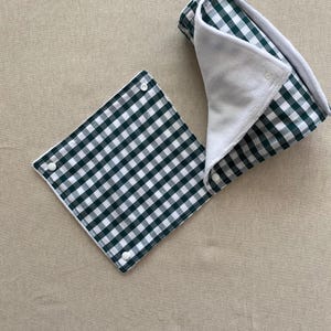 Rotolo da 10 tovaglioli di carta lavabili - quadretti verdi inglesi