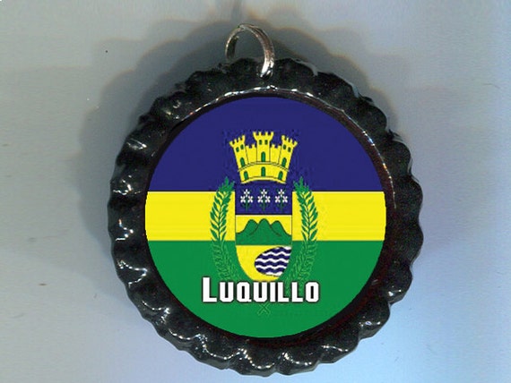and Maunabo Puerto Rico Maricao Manati Handmade Bottle cap necklace flag designs from Luquillo