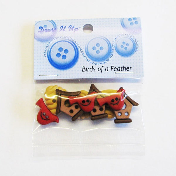 Dress it up Buttons 1 Packung birds of a feather
