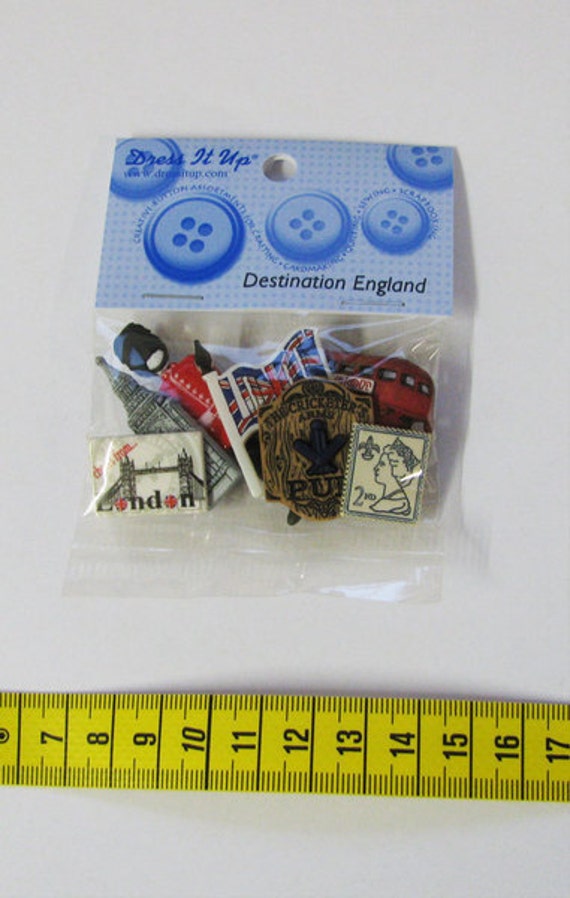 Dress it up buttons 1 pack buttons Destination England Etsy