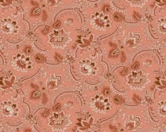 Kim Diehl Chocolate Covered Cherries Foulard pink Ornamente USA Designerstoff  Baumwolle kleine Muster EPP Traditional Quilting