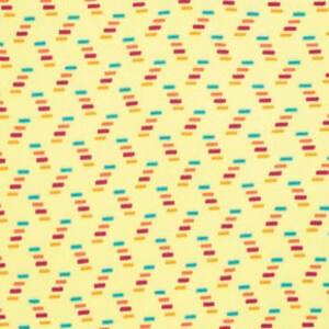 Könnte beinhalten: Abstraktes Muster mit diagonalen Linien in Gelb-, Orange-, Rot- und Blautönen.