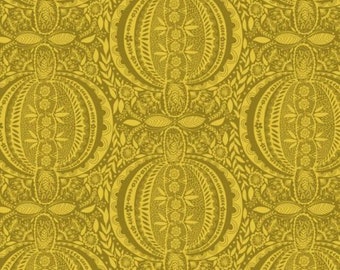 Anna Maria Horner Stoff Love Always Propagate golden Midnight Ornament Deko 0,5 m USA Designerstoff reine Baumwolle