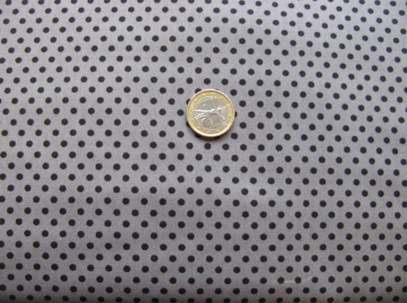 Two Tone Breads nugray Stoff Punkte Dots Mini dots Stoff reine Baumwolle 0,5 m Dekostoff Futterstoff Bild 1