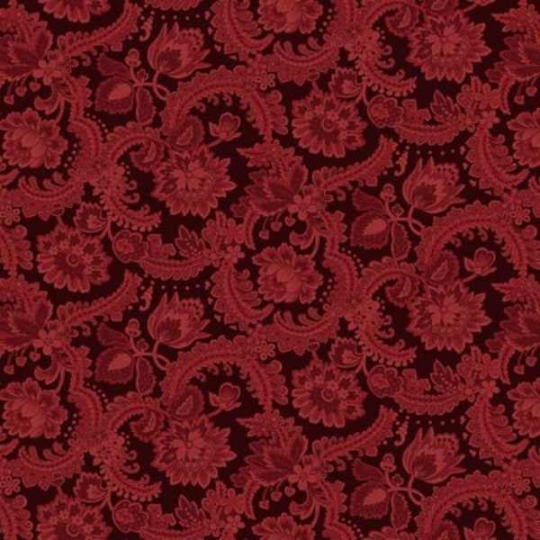 Kim Diehl Right as Rain foulard cranberry  Ornamente 0,5 m USA Designerstoff reine Baumwolle kleine Muster EPP Traditional Quilting