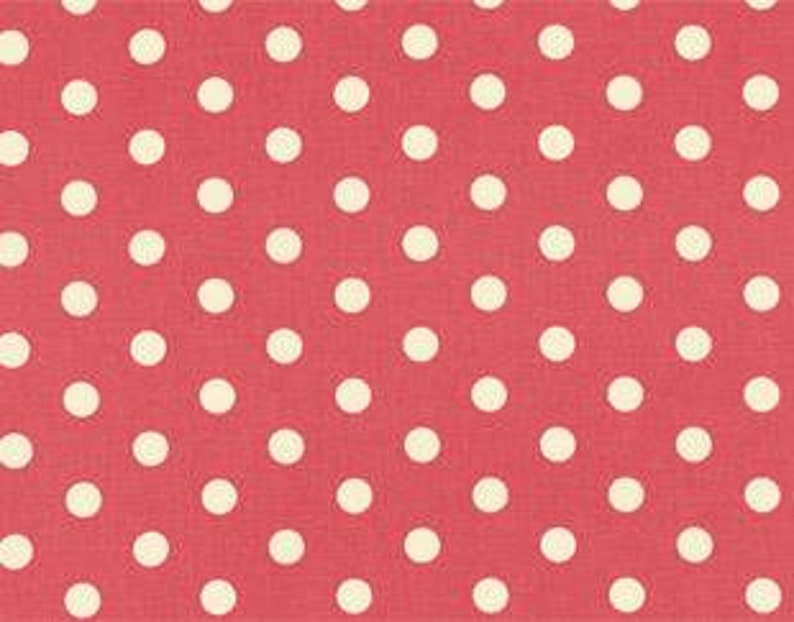 HD Tanja Wheelan Petal Sateen French dots rose 0,5 m reine Baumwolle Cotton Sateen Home Deko Punkte Dots Dekostoff fester Stoff Polka dots Bild 1