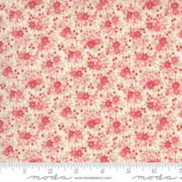 Moda Stoff 3 Sisters Sanctuary Blumen pink Deko rosa 0,5 m USA Designerstoff reine Baumwolle Dekostoff Kinderstoff EPP Valentinesday
