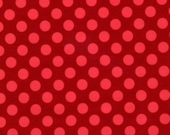 Ta Dot Stoff Punkte rot geranium  Deko  Michael Miller  Polka Dots 0,5 m reine Baumwolle