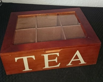 Storage tea bags tea box wood