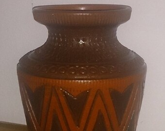 Retro Vase + Brauntöne + Deko+ Vintage + Keramikvase+