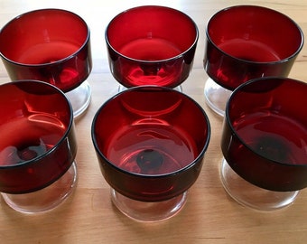 6x Luminarc champagne bowls, ice cream sundae dessert bowls