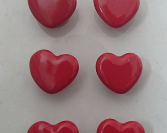 6x furniture button heart shape