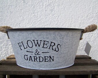 Zinkwanne Planting vessel Dekowanne Flowers & Garden