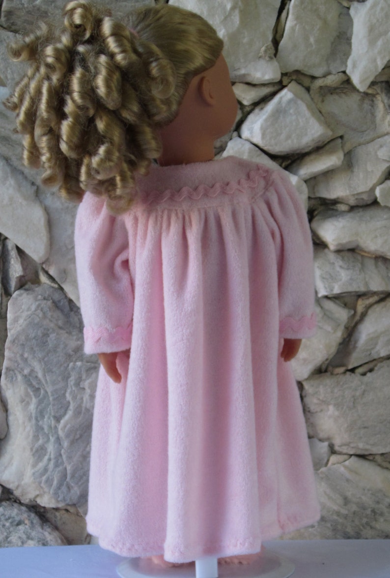 Baby Pink Terry Bathrobe With Fuzzy Slippers for an 18 Etsy