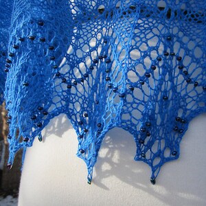 Knitting Lace Shawl Pattern Ice Rain image 5