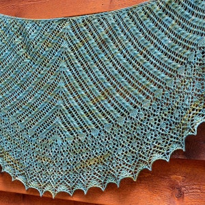 Knitting Lace and Cables Shawl Pattern Kara's Shawl image 1