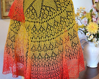 Knitting Lace Shawl Pattern ~ N.Y.G.D. (Not Your Grandma's Doily)