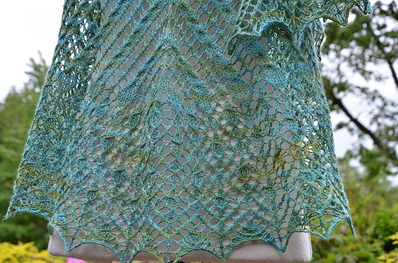 Knitting Lace and Cables Shawl Pattern Kara's Shawl image 2