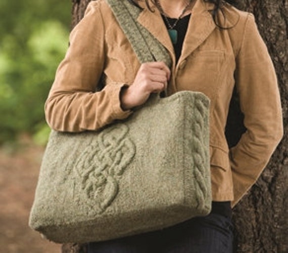 Knitting and Felted Bag Pattern Viking Cable Bag Etsy