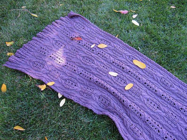 Knitting Lace, Cables Shawl Pattern Arwen's Shield image 2