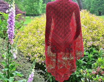 Knitting Lace Shawl Pattern ~ Renate's Shawl