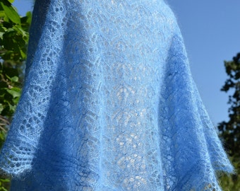 Knitting Lace Shawl Pattern ~ Crescent Lake Shawl