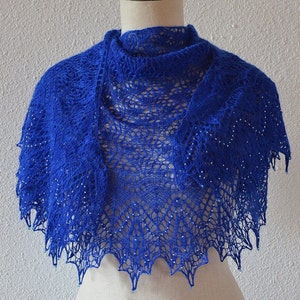 Knitting Lace Shawl Pattern Ice Rain image 1
